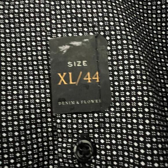 Denim and Flower Ricky Singh Long Sleeve Button Up Mens Shirt Size XL - Picture 7 of 7